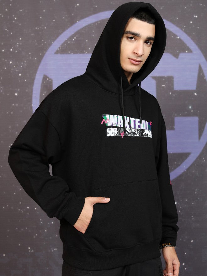 DC By Highlander Men Black Joker Hooded Pullover Sweatshirt - Black - Image 6