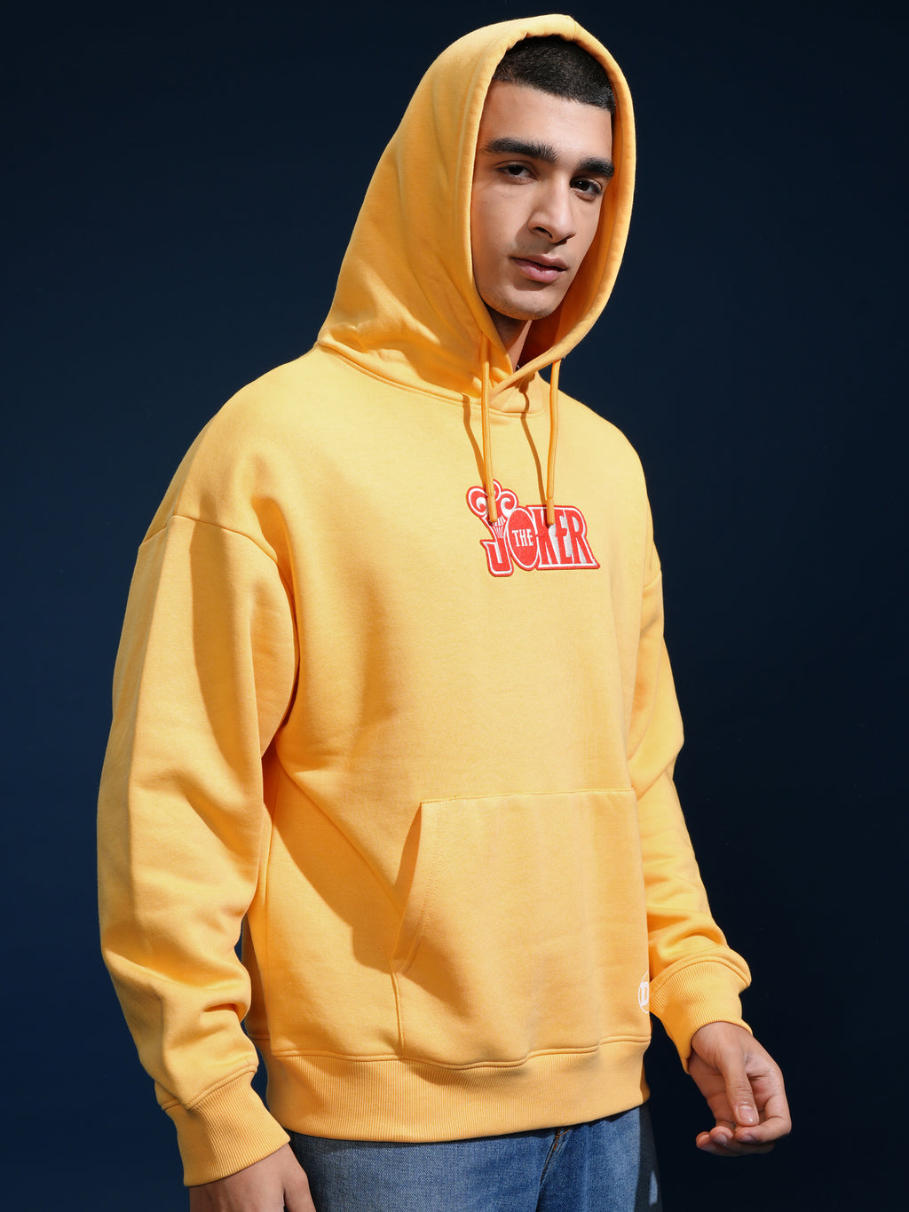 DC By Highlander Men Yellow Joker Hooded Pullover Sweatshirt - Yellow - Image 6