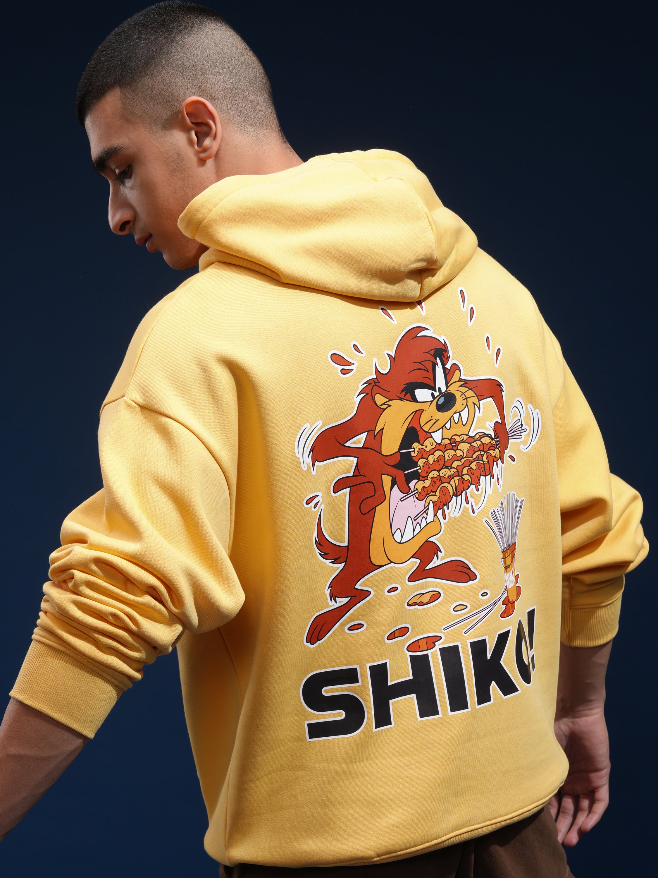 Disney By Highlander Men Yellow Shiko Hooded Pullover Sweatshirt - Yellow - Image 1