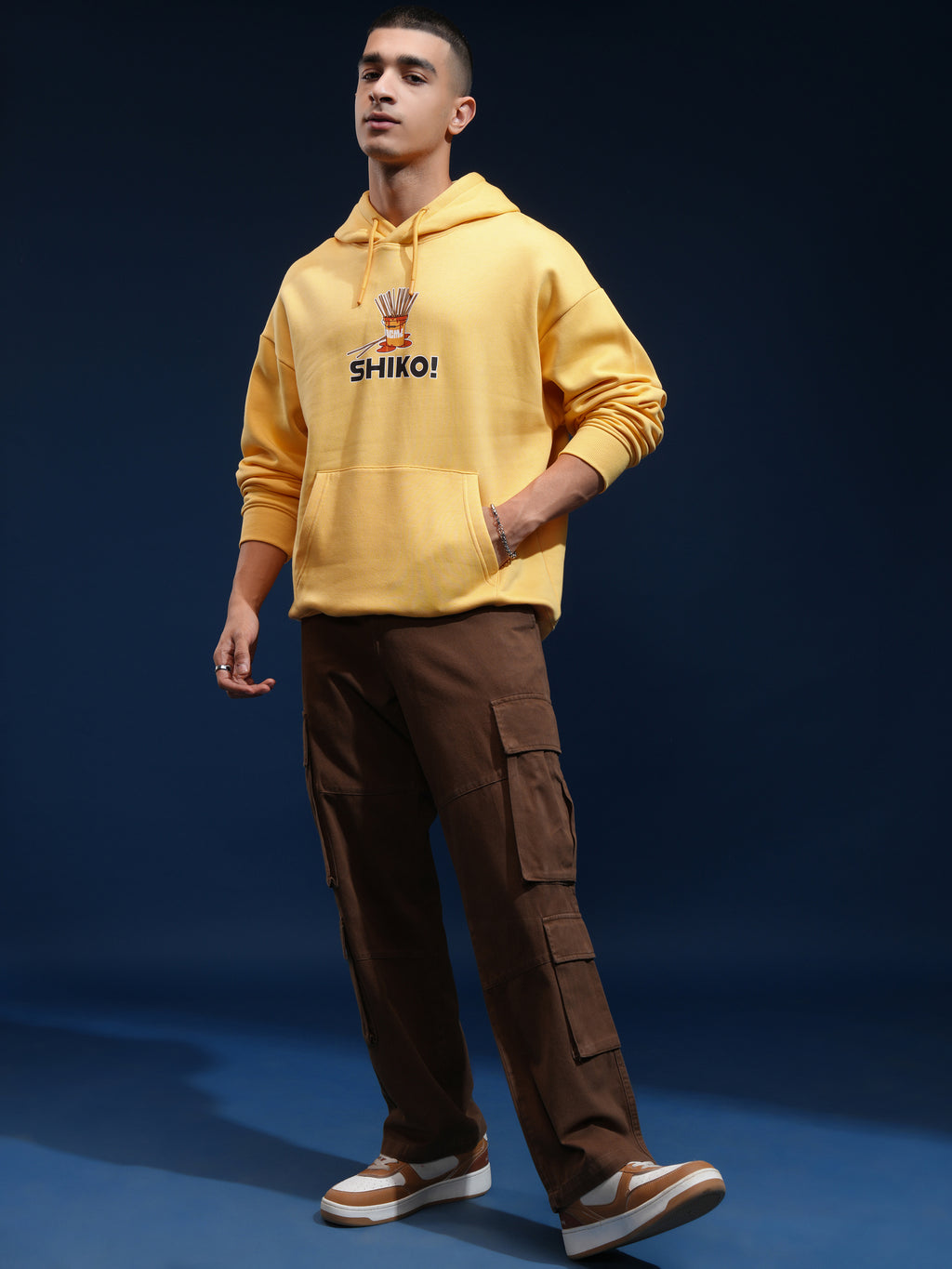 Disney By Highlander Men Yellow Shiko Hooded Pullover Sweatshirt - Yellow - Image 2