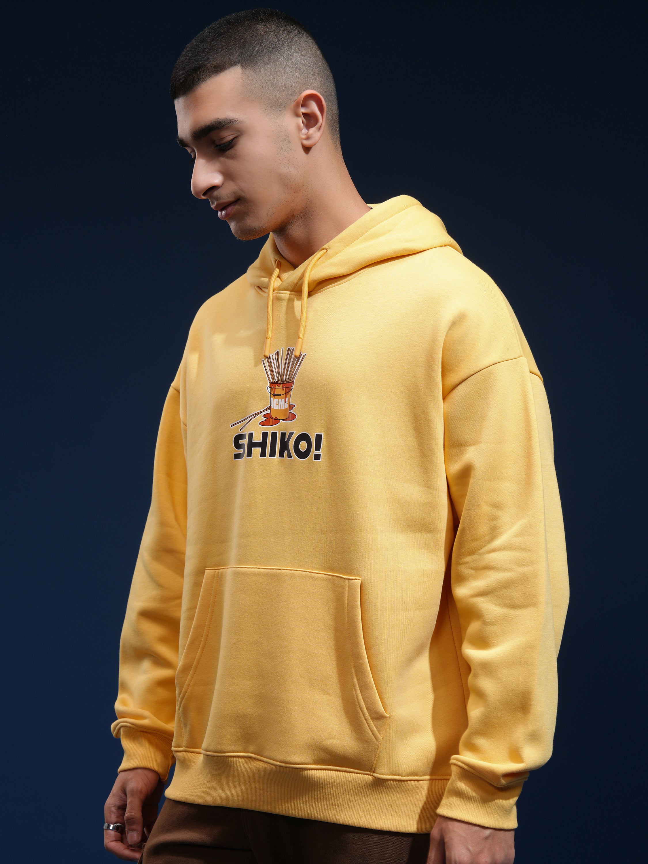 Disney By Highlander Men Yellow Shiko Hooded Pullover Sweatshirt - Yellow - Image 4