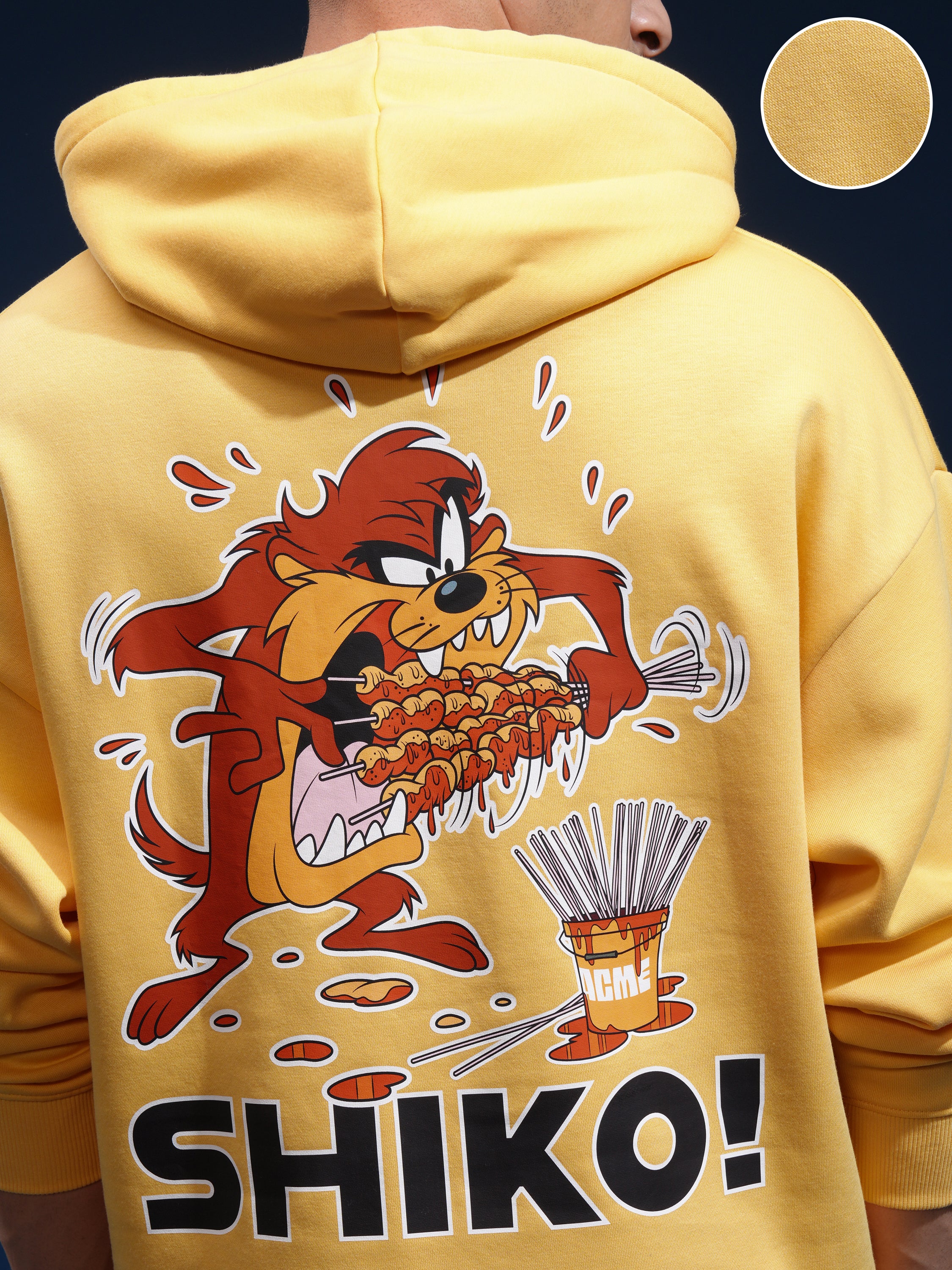 Disney By Highlander Men Yellow Shiko Hooded Pullover Sweatshirt - Yellow - Image 5