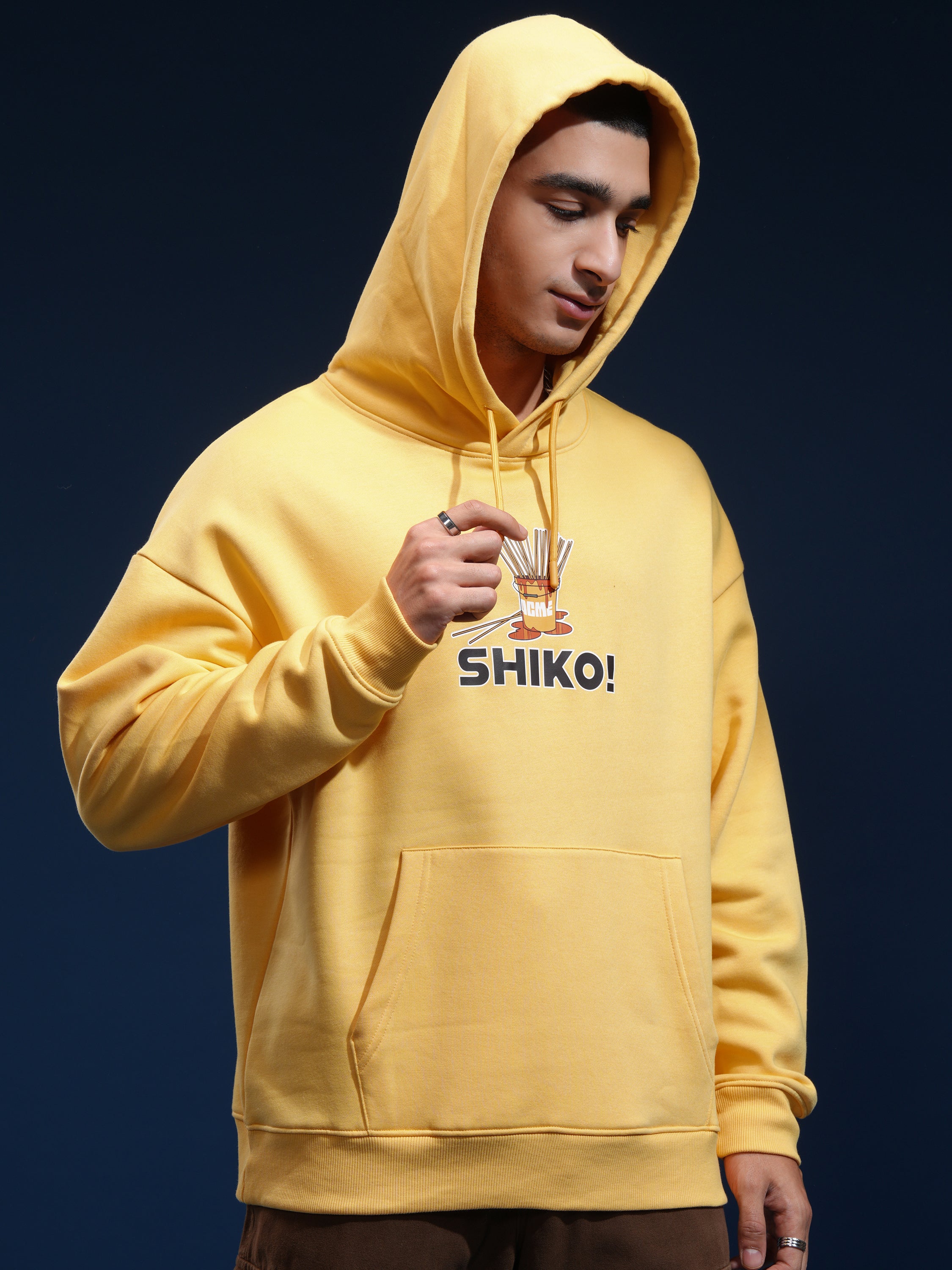 Disney By Highlander Men Yellow Shiko Hooded Pullover Sweatshirt - Yellow - Image 6