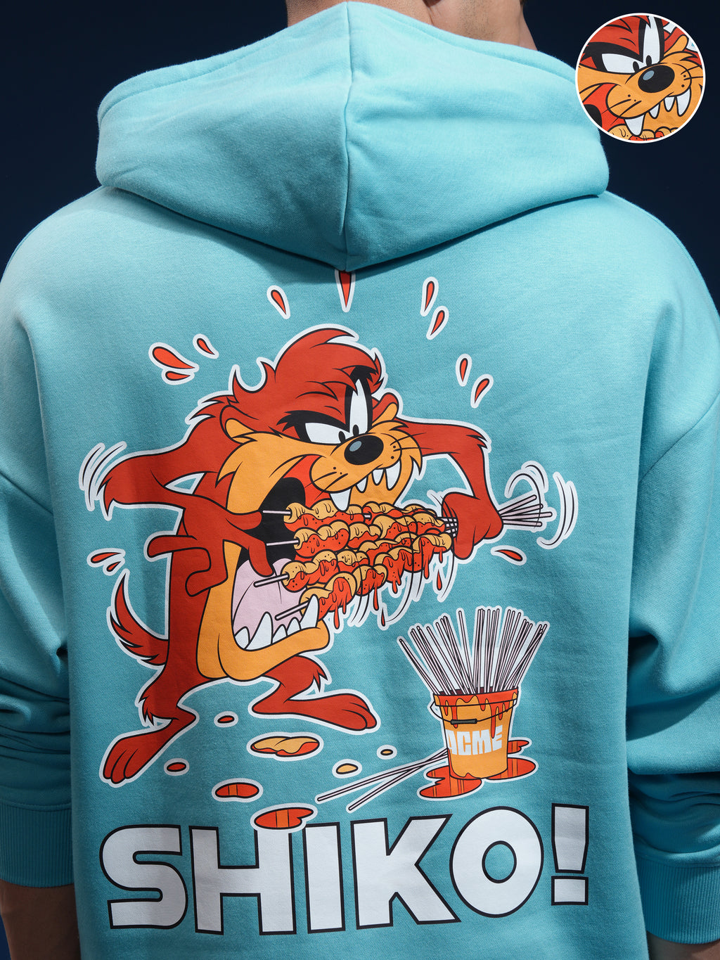 Disney By Highlander Men Blue Shiko Hooded Pullover Sweatshirt - Blue - Image 5