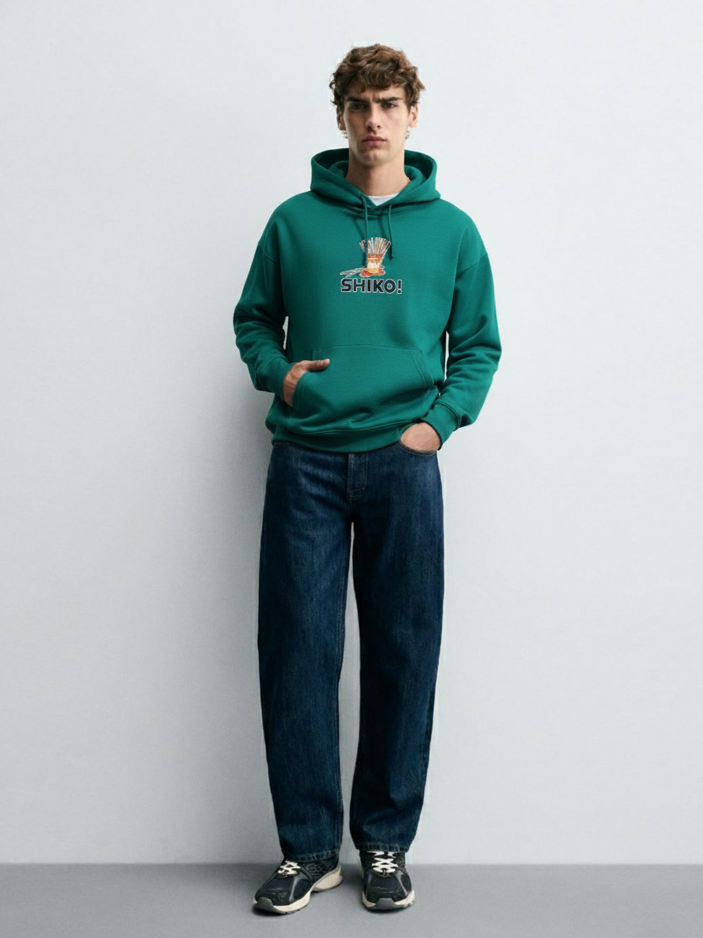 Disney By Highlander Men Green Shiko Hooded Pullover Sweatshirt - Green - Image 2
