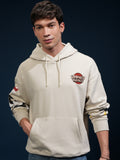 WB By Highlander Men Beige Looney Tunes Hooded Pullover Sweatshirt - Beige - Image 1