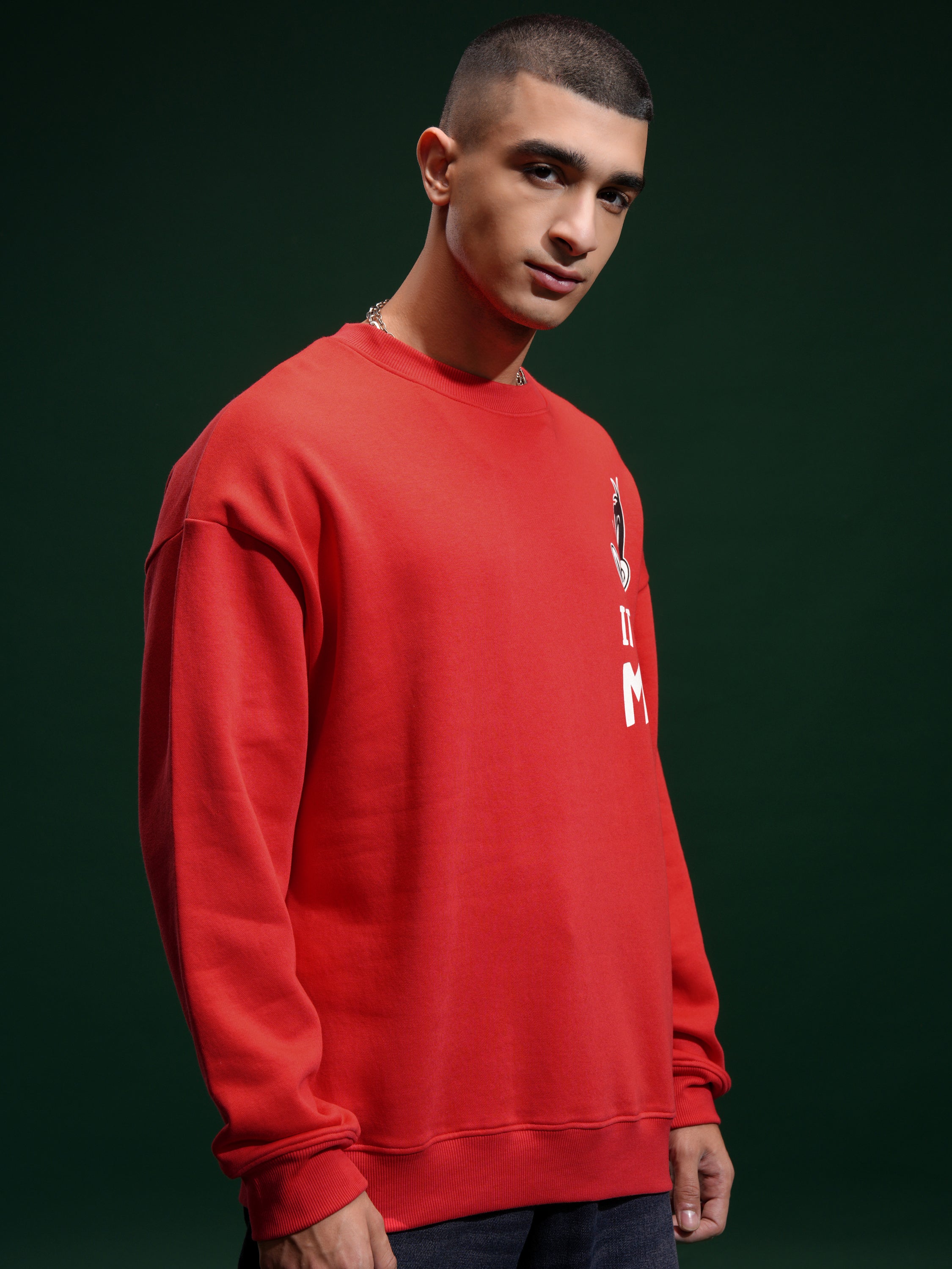 WB By Highlander Men Red Daffy Duck Round Neck Pullover Sweatshirt - Red - Image 6