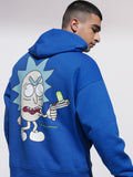 WB By Highlander Men Blue Rick Sanchez Hooded Pullover Sweatshirt - Blue - Image 1