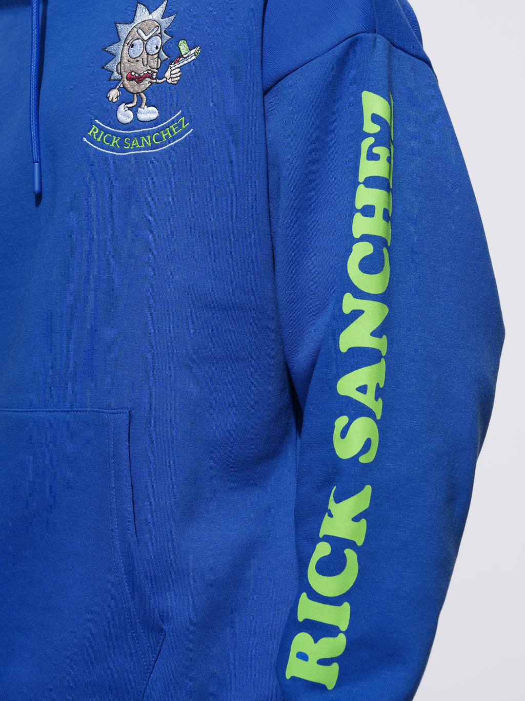 WB By Highlander Men Blue Rick Sanchez Hooded Pullover Sweatshirt - Blue - Image 7