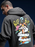 WB By Highlander Men Grey Looney Tunes Hooded Pullover Sweatshirt - Grey - Image 1