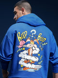 WB By Highlander Men Blue Looney Tunes Hooded Pullover Sweatshirt - Blue - Image 1