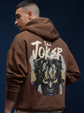 DC By Highlander Men Brown Joker Hooded Pullover Sweatshirt - Brown - Image 1