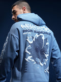 WB By Highlander Men Blue Rick Sanchez Hooded Pullover Sweatshirt - Blue - Image 1