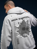 WB By Highlander Men Grey Rick Sanchez Hooded Pullover Sweatshirt - Grey - Image 1