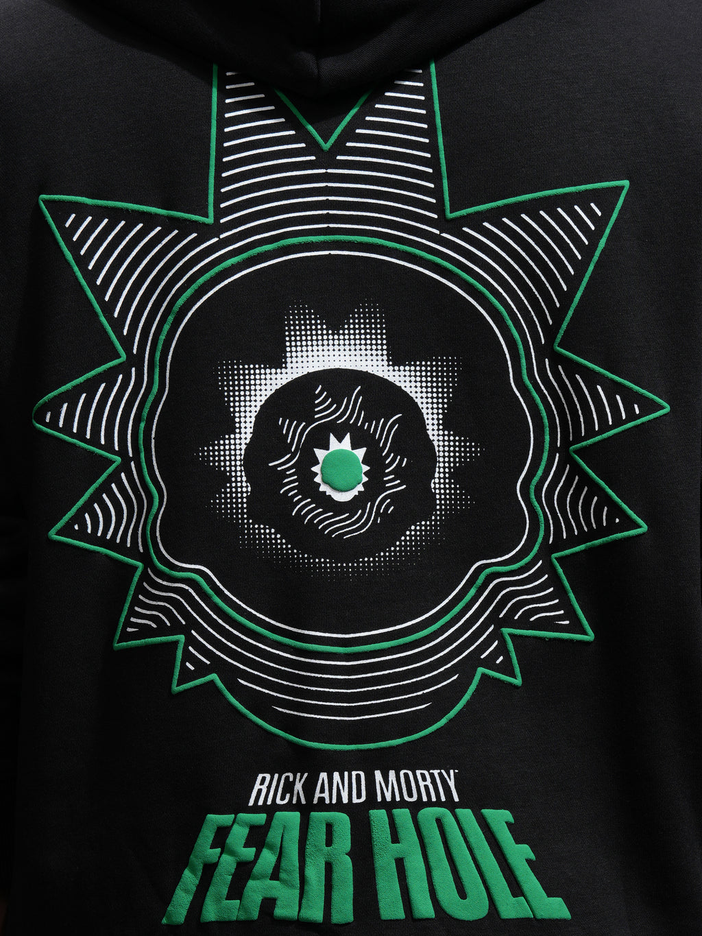 WB By Highlander Men Black Rick And Morty Hooded Pullover Sweatshirt - Black - Image 8