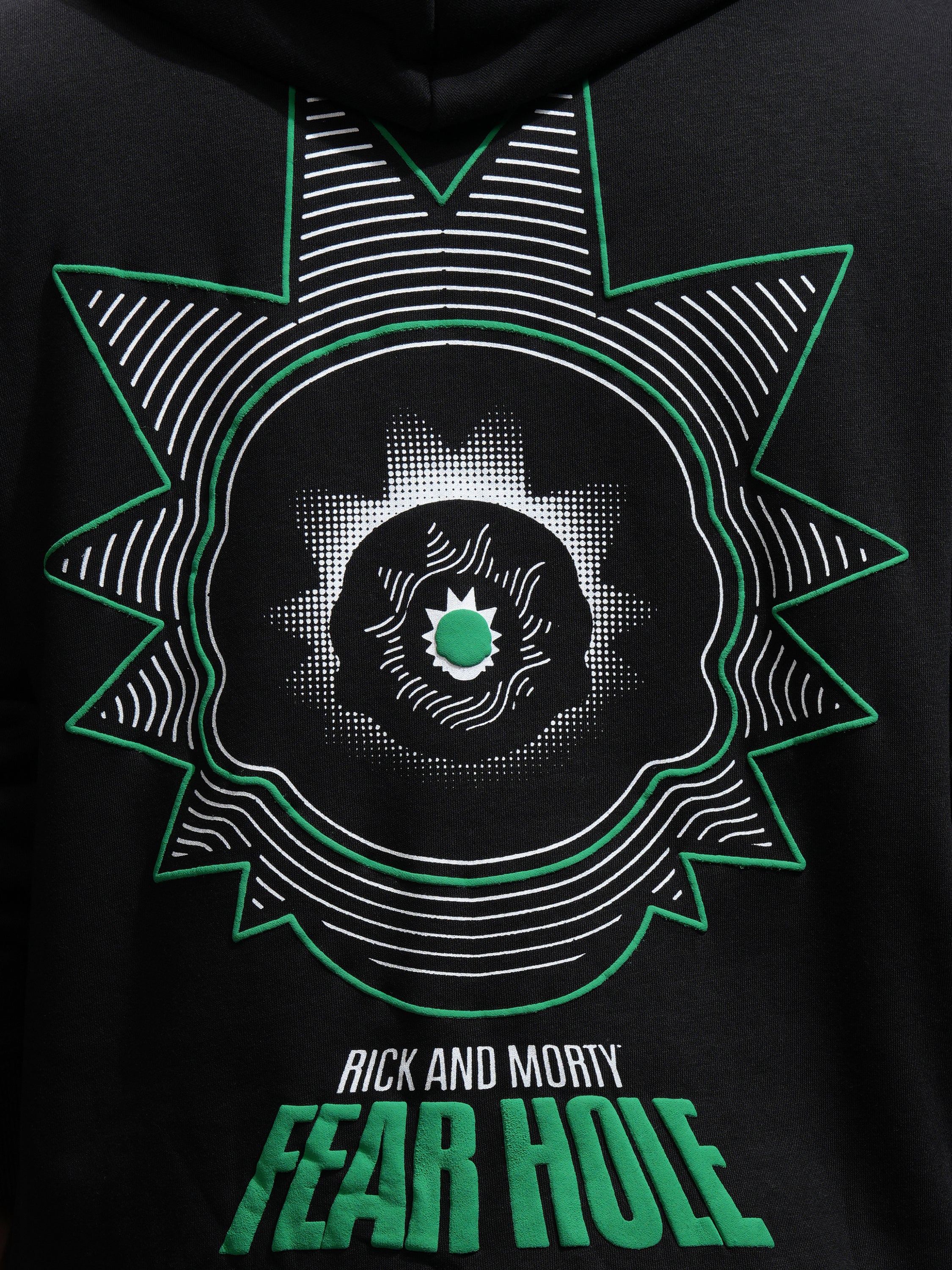 WB By Highlander Men Black Rick And Morty Hooded Pullover Sweatshirt - Black - Image 8