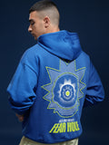 WB By Highlander Men Blue Rick And Morty Hooded Pullover Sweatshirt - Blue - Image 1