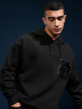 DC By Highlander Men Black Batman Hooded Pullover Sweatshirt - Black - Image 1