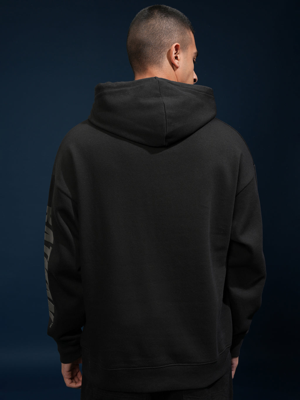 DC By Highlander Men Black Batman Hooded Pullover Sweatshirt - Black - Image 3