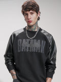 DC By Highlander Men Black Batman Round Neck Pullover Sweatshirt - Black - Image 1