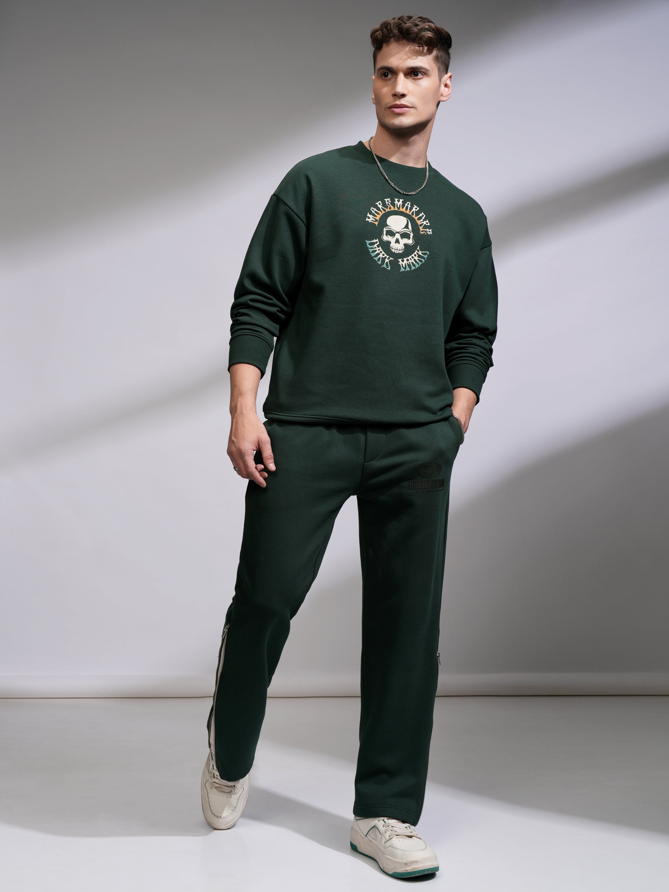 WB By Highlander Men Olive Harry Potter Round Neck Pullover Sweatshirt - Olive - Image 2