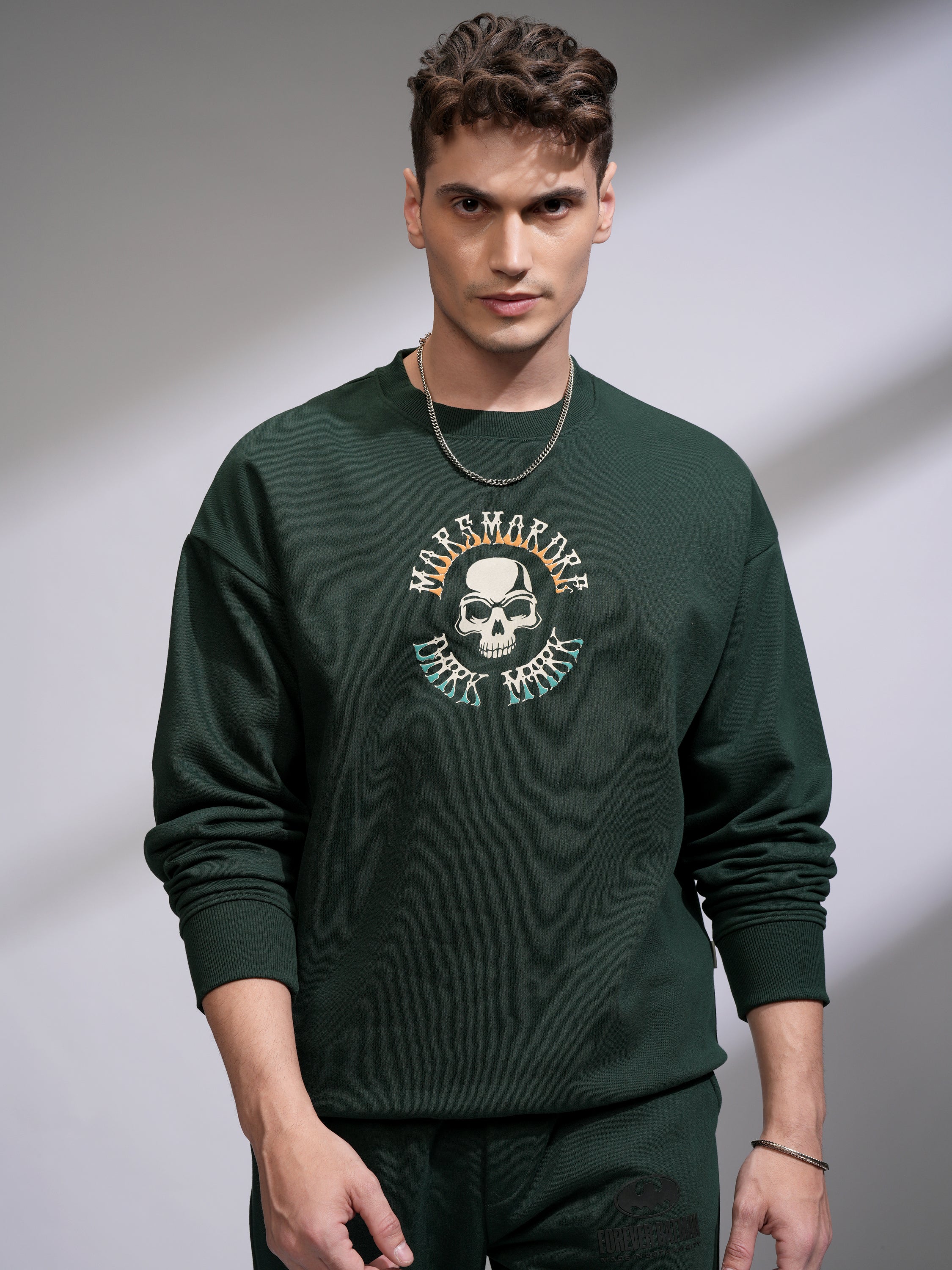 WB By Highlander Men Olive Harry Potter Round Neck Pullover Sweatshirt - Olive - Image 3