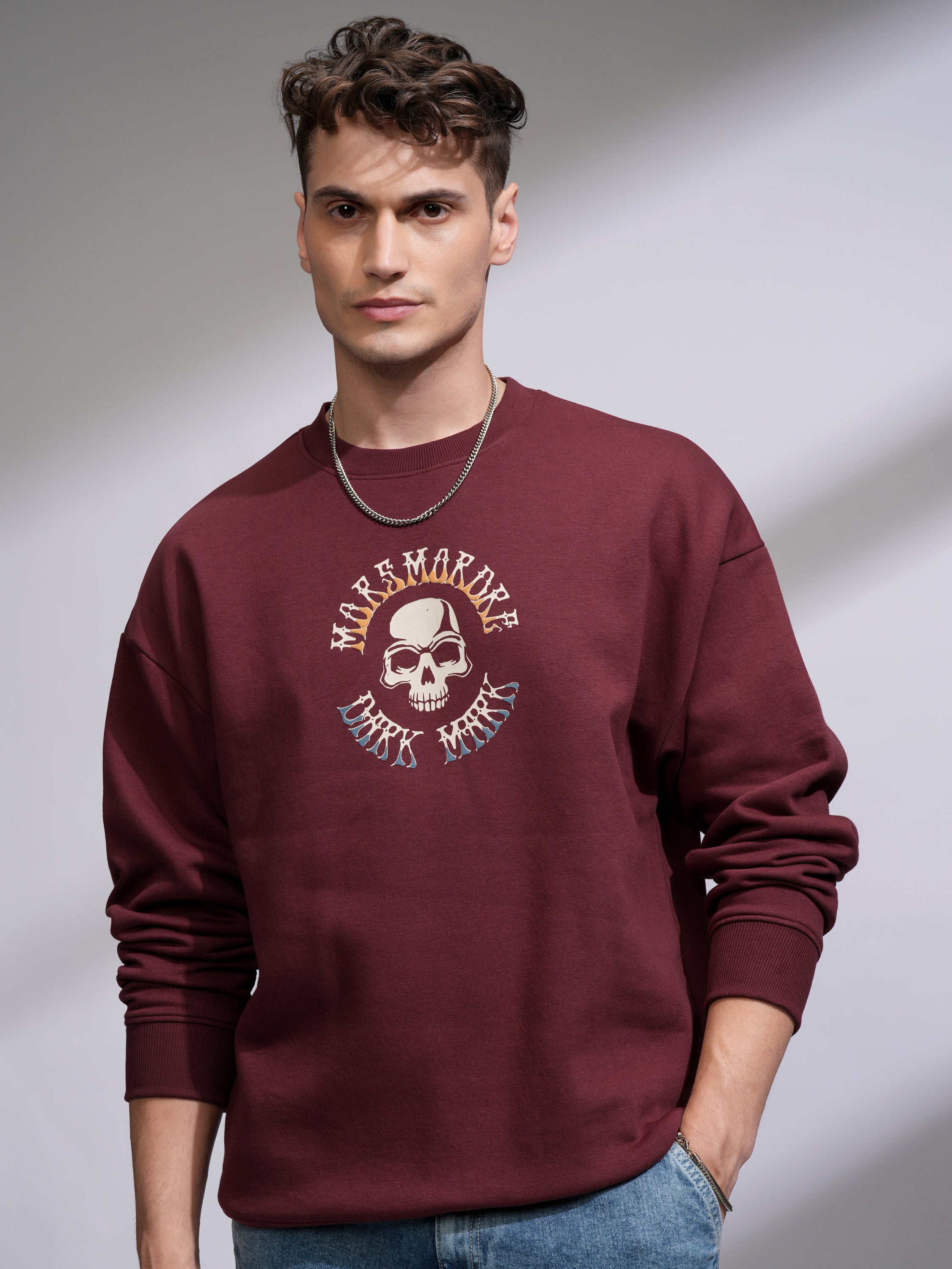 WB By Highlander Men Maroon Harry Potter Round Neck Pullover Sweatshirt - Maroon - Image 3