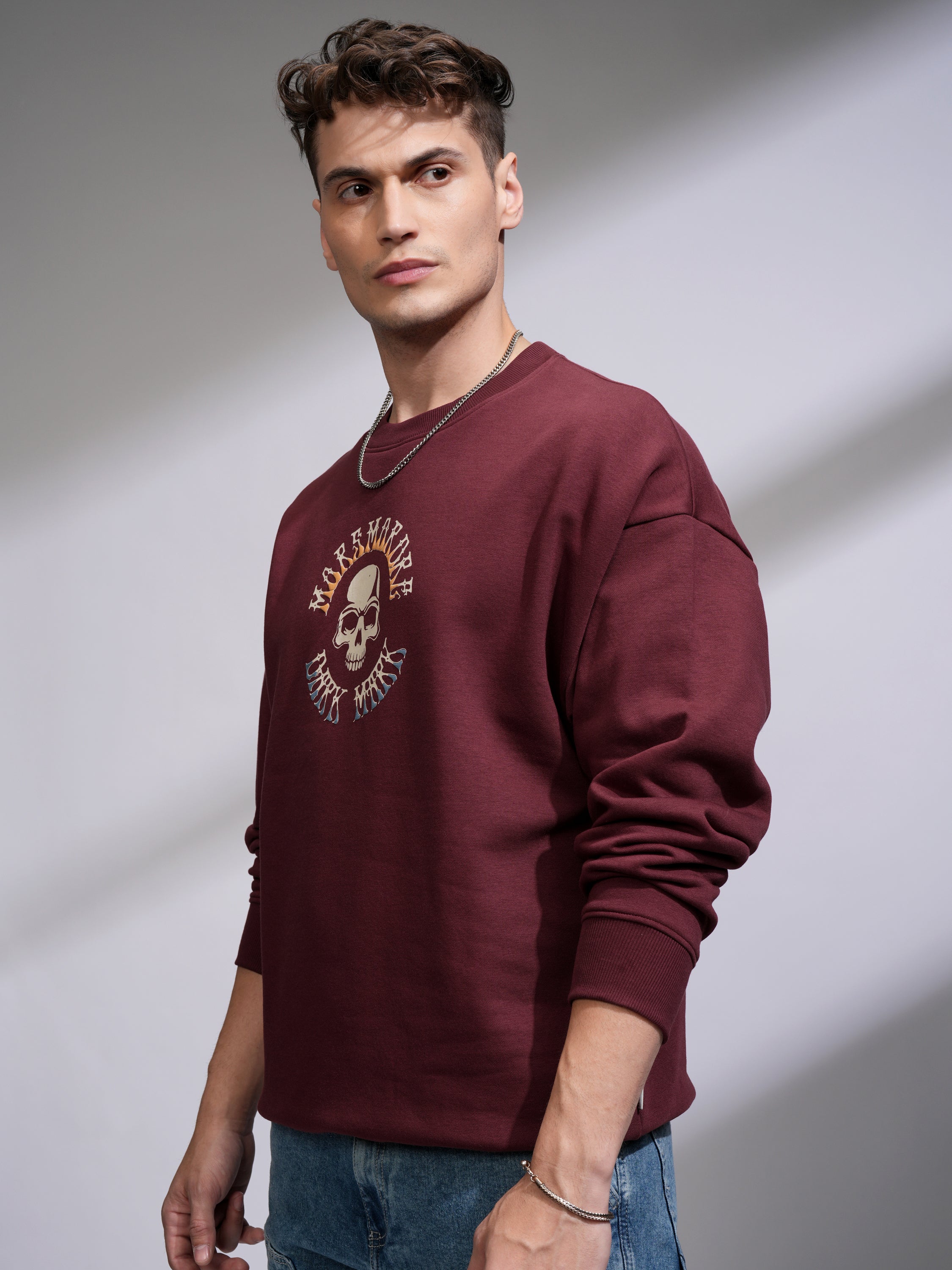 WB By Highlander Men Maroon Harry Potter Round Neck Pullover Sweatshirt - Maroon - Image 4
