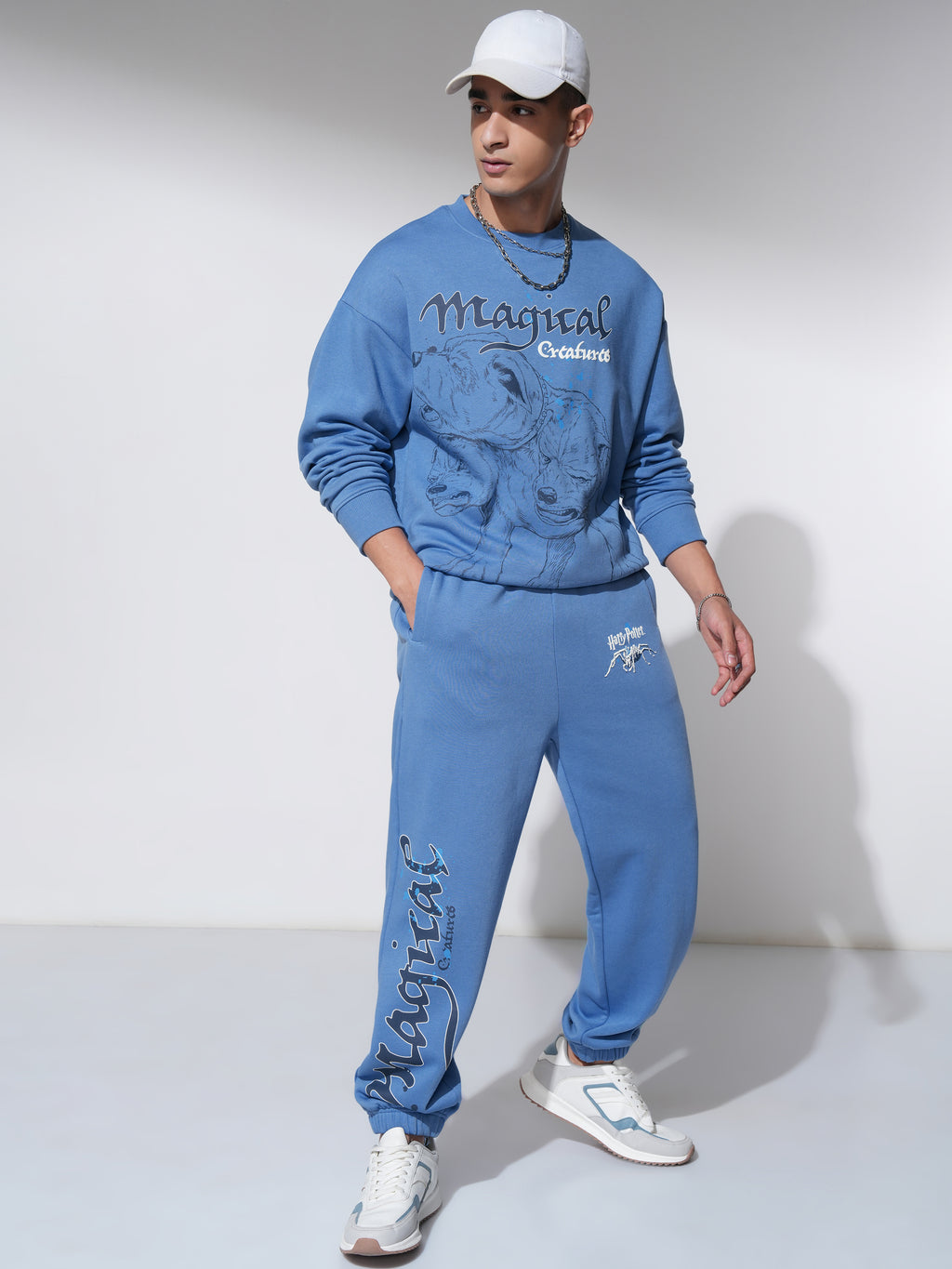 WB By Highlander Men Blue Harry Potter Round Neck Pullover Sweatshirt - Blue - Image 2