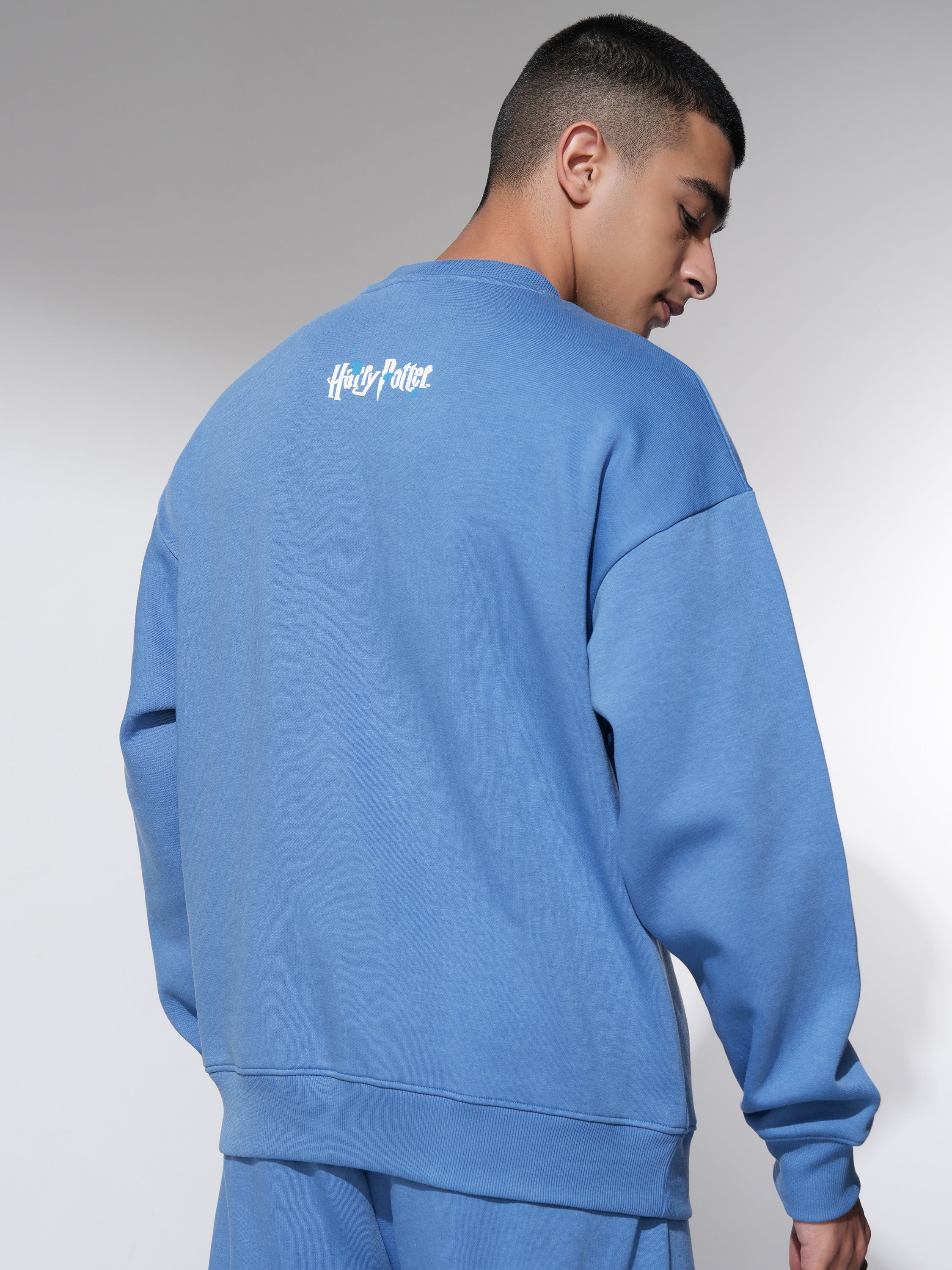 WB By Highlander Men Blue Harry Potter Round Neck Pullover Sweatshirt - Blue - Image 3
