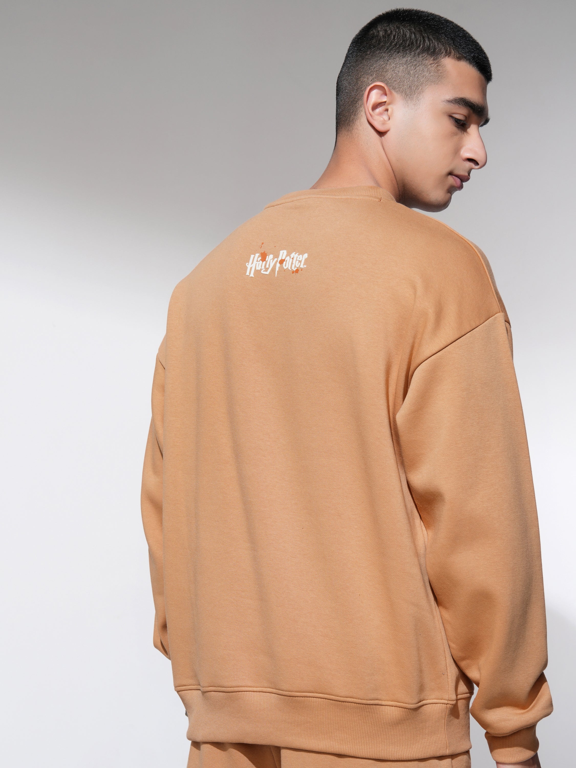WB By Highlander Men Brown Harry Potter Round Neck Pullover Sweatshirt - Brown - Image 3