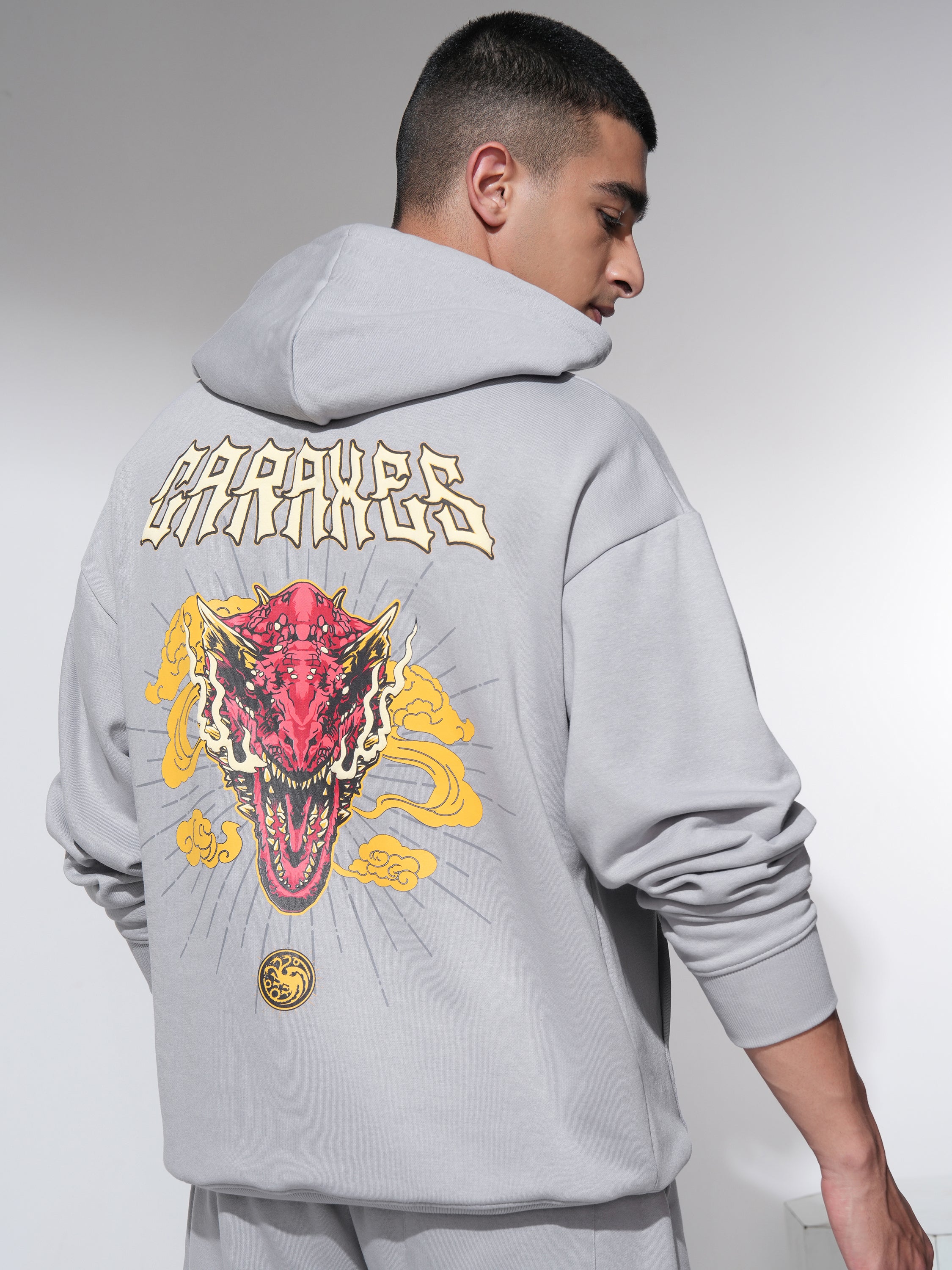 WB By Highlander Men Grey Game Of Thrones Hooded Pullover Sweatshirt - Grey - Image 3