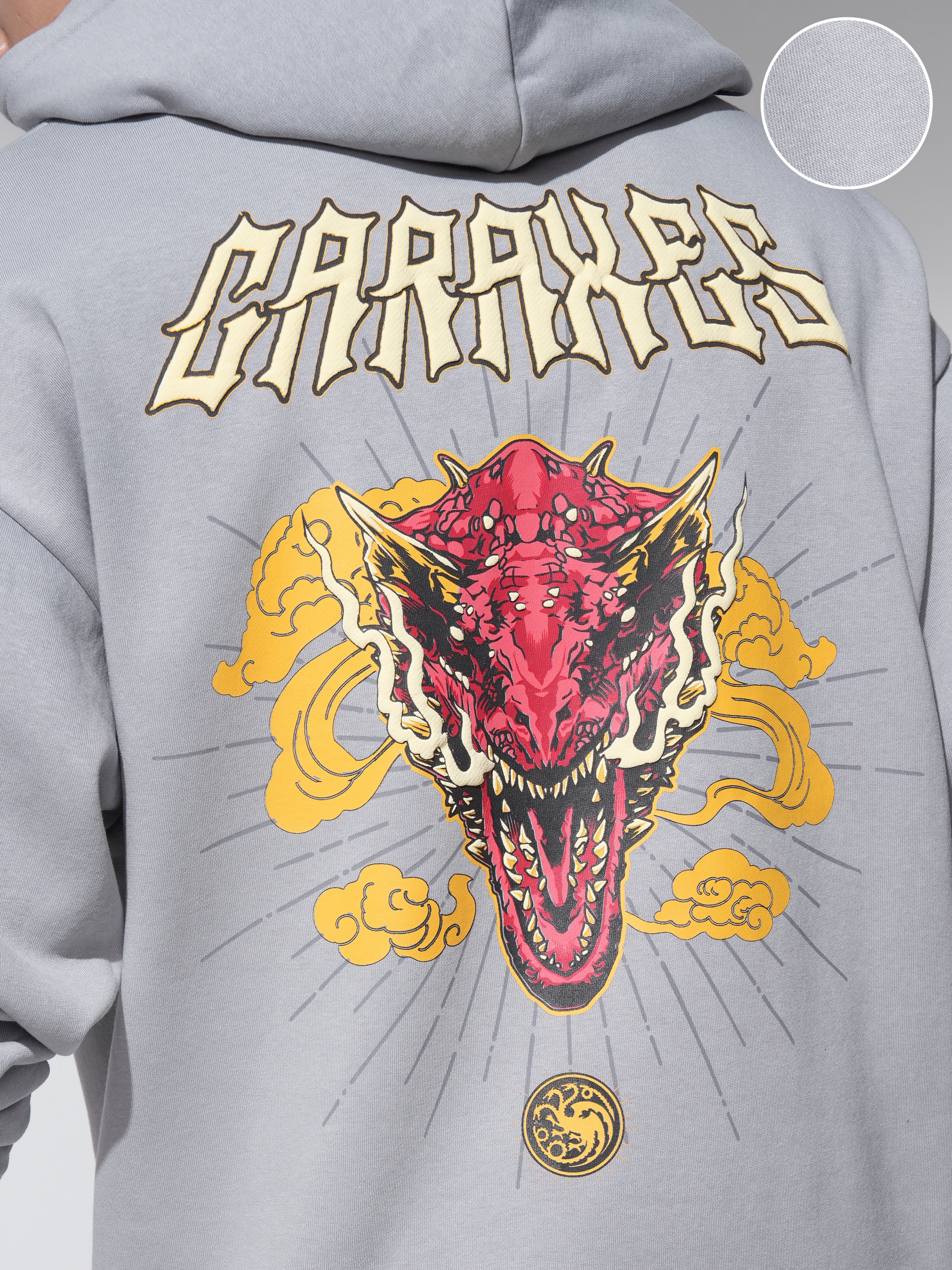 WB By Highlander Men Grey Game Of Thrones Hooded Pullover Sweatshirt - Grey - Image 5