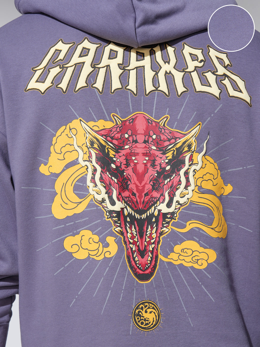 WB By Highlander Men Purple Game Of Thrones Hooded Pullover Sweatshirt - Purple - Image 5