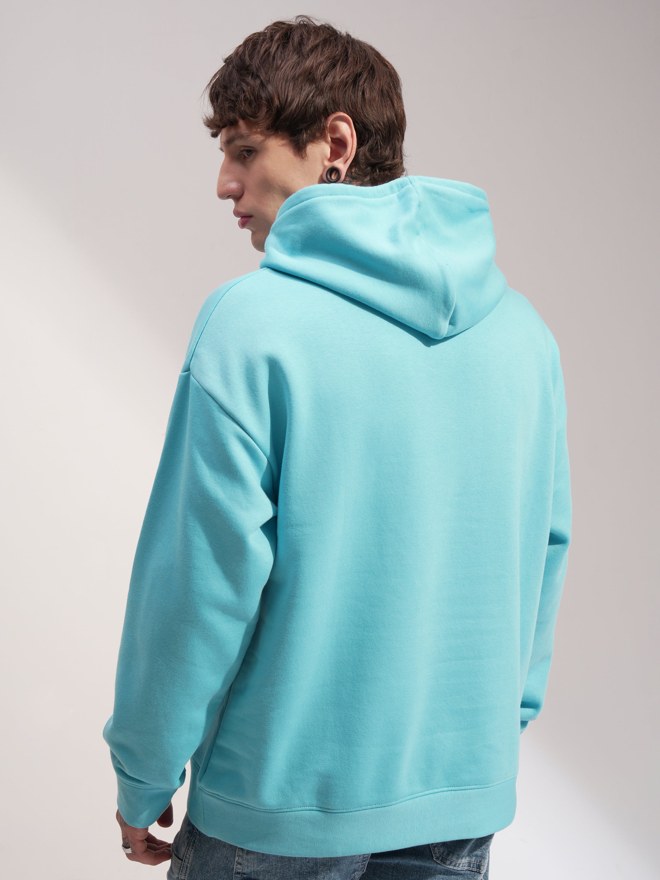 WB By Highlander Men Blue Flingstone Hooded Pullover Sweatshirt - Blue - Image 3