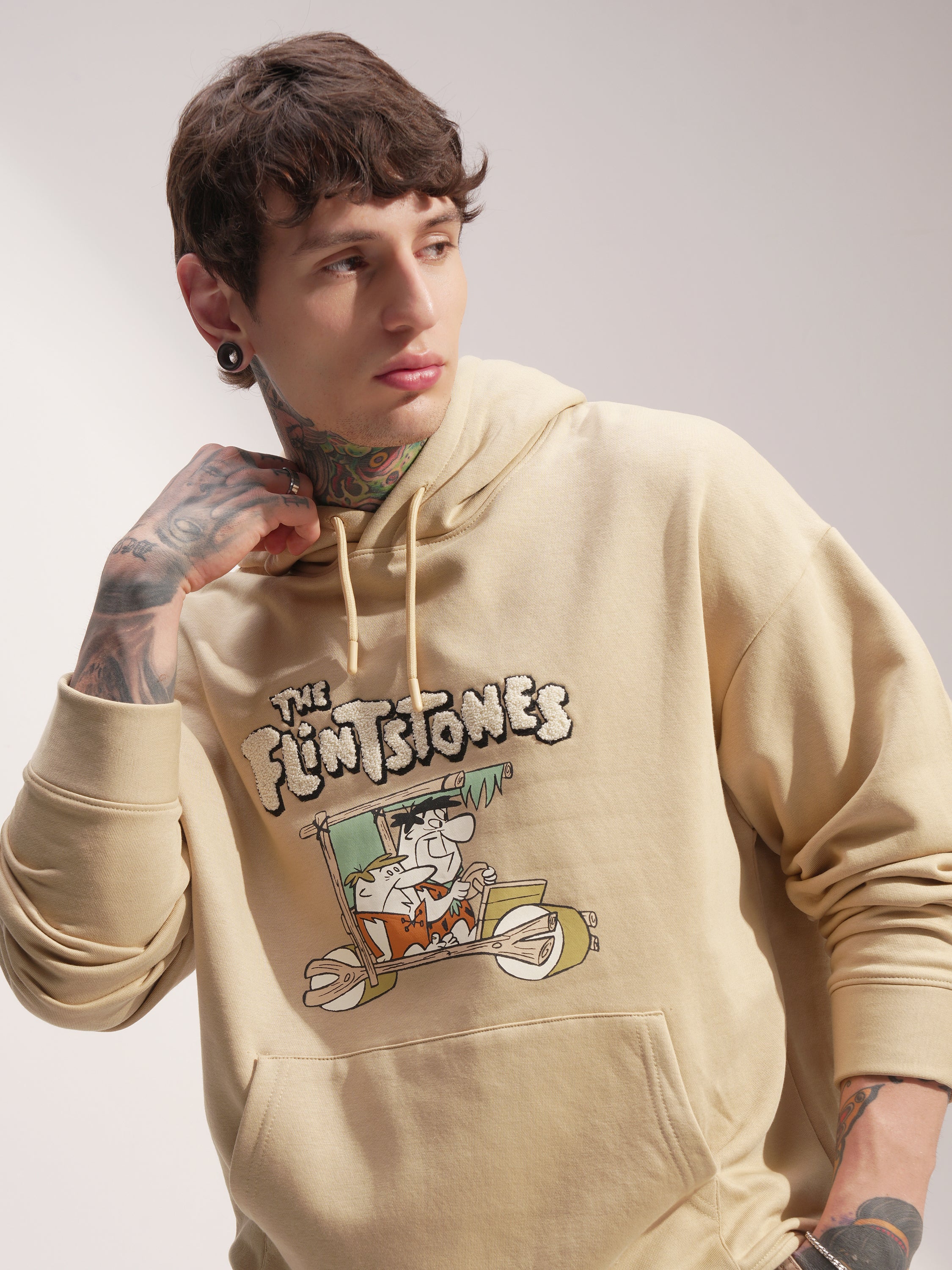 WB By Highlander Men Brown Flingstone Hooded Pullover Sweatshirt - Brown - Image 1