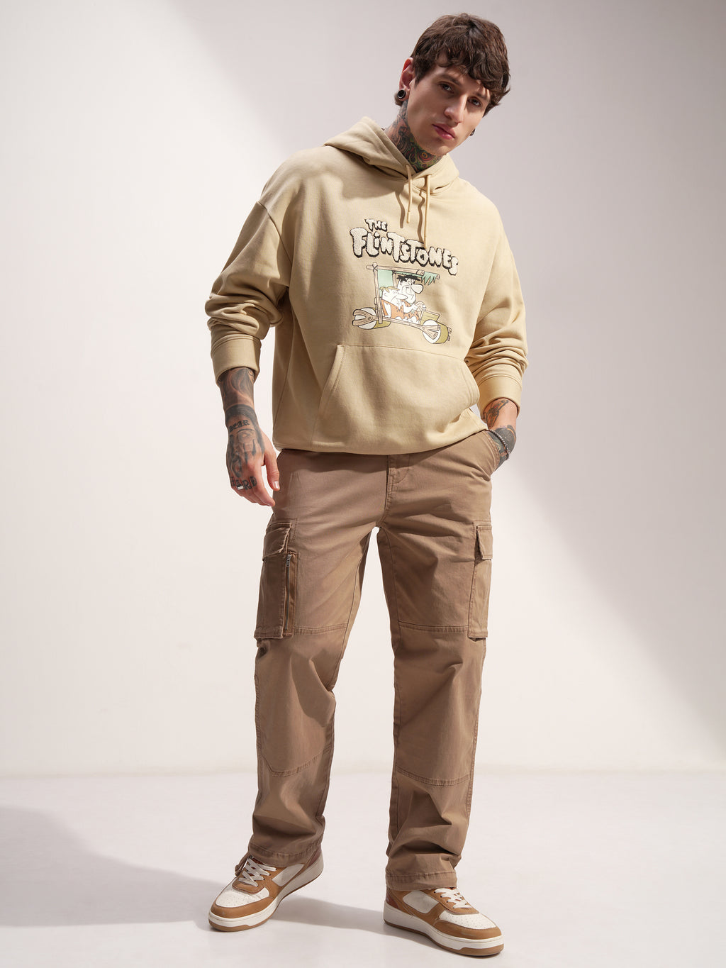 WB By Highlander Men Brown Flingstone Hooded Pullover Sweatshirt - Brown - Image 2