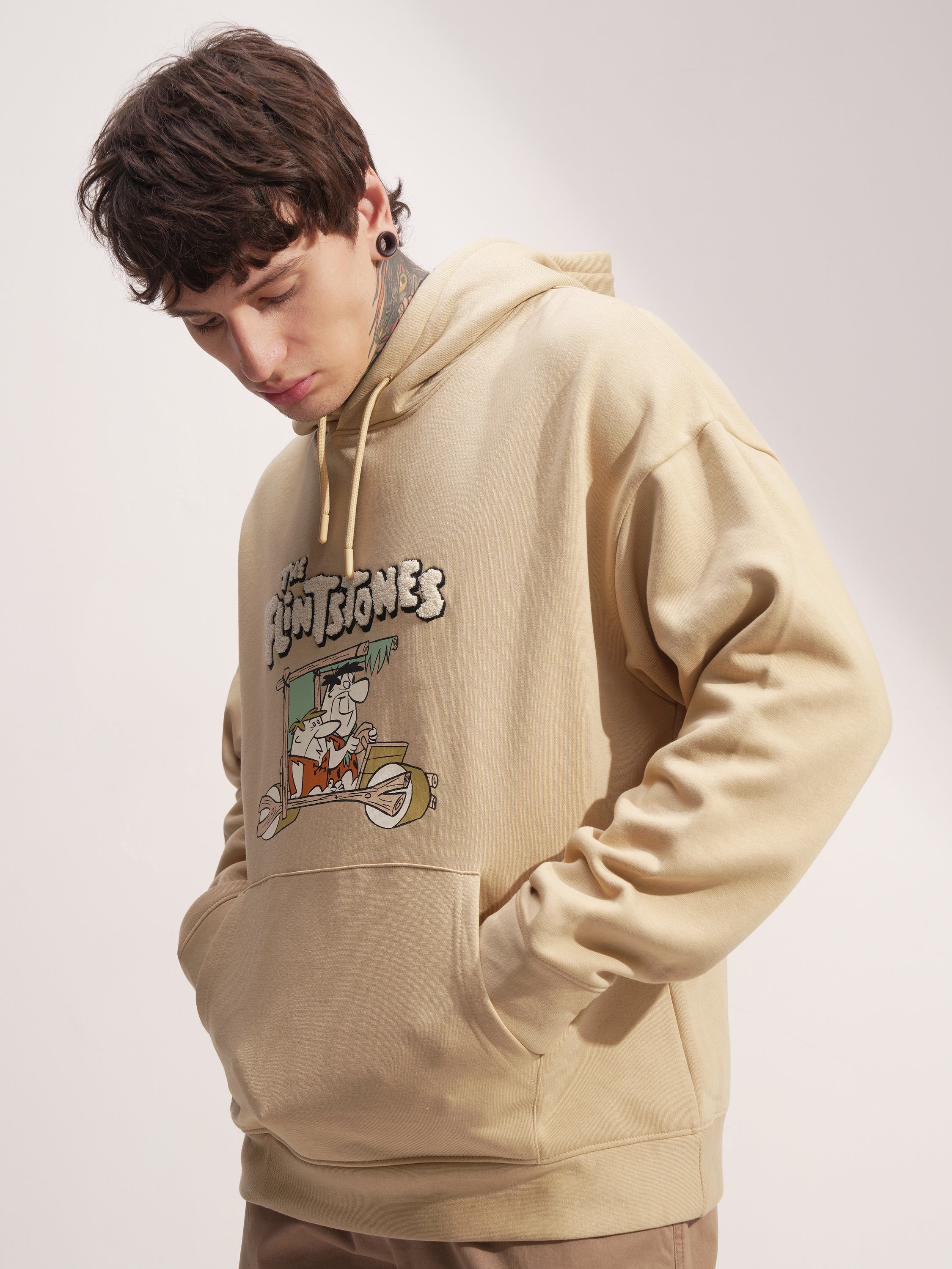 WB By Highlander Men Brown Flingstone Hooded Pullover Sweatshirt - Brown - Image 4