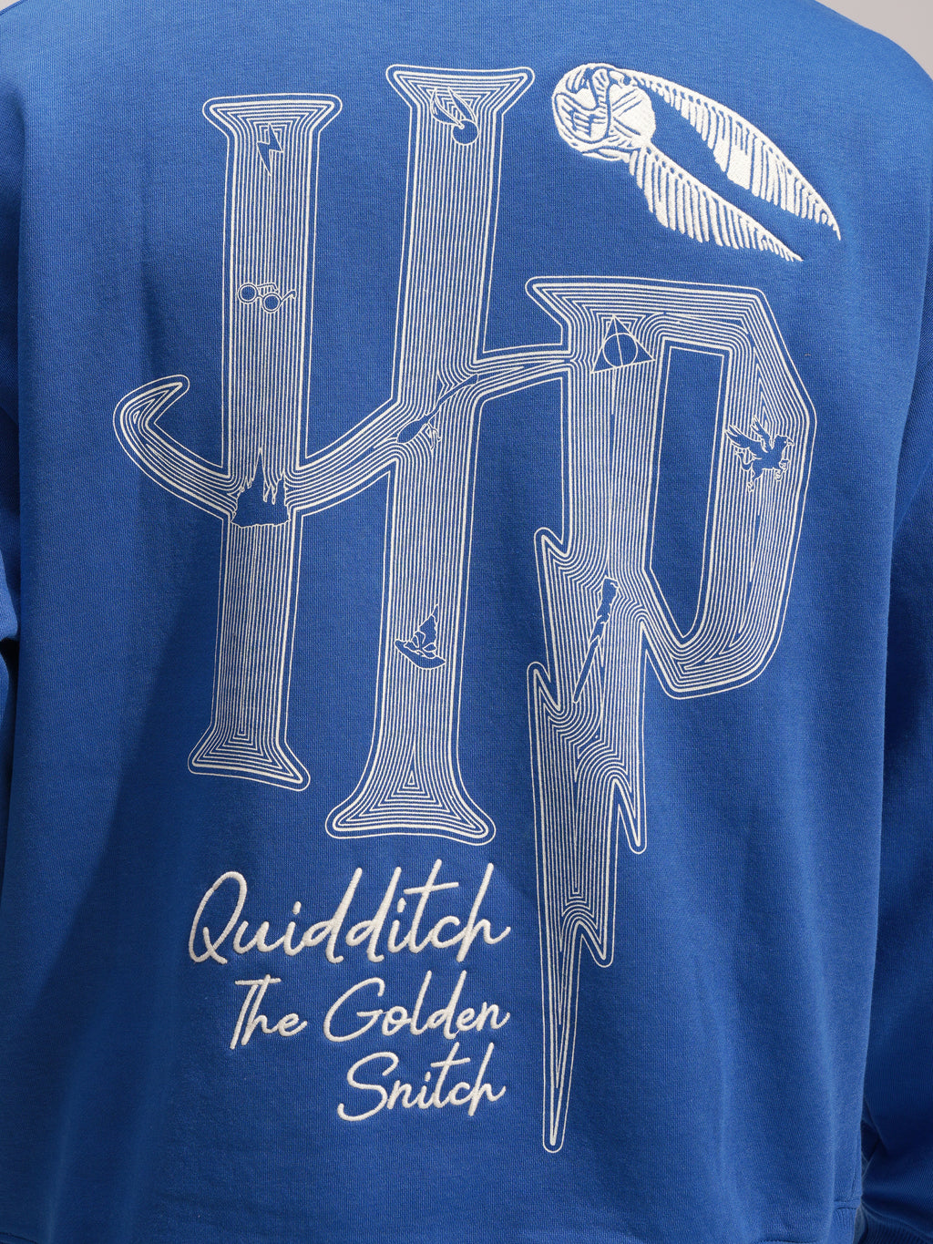 WB By Highlander Men Blue Harry Potter Round Neck Pullover Sweatshirt - Blue - Image 7