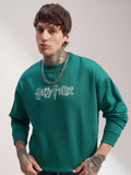 WB By Highlander Men Green Harry Potter Round Neck Pullover Sweatshirt - Green - Image 1