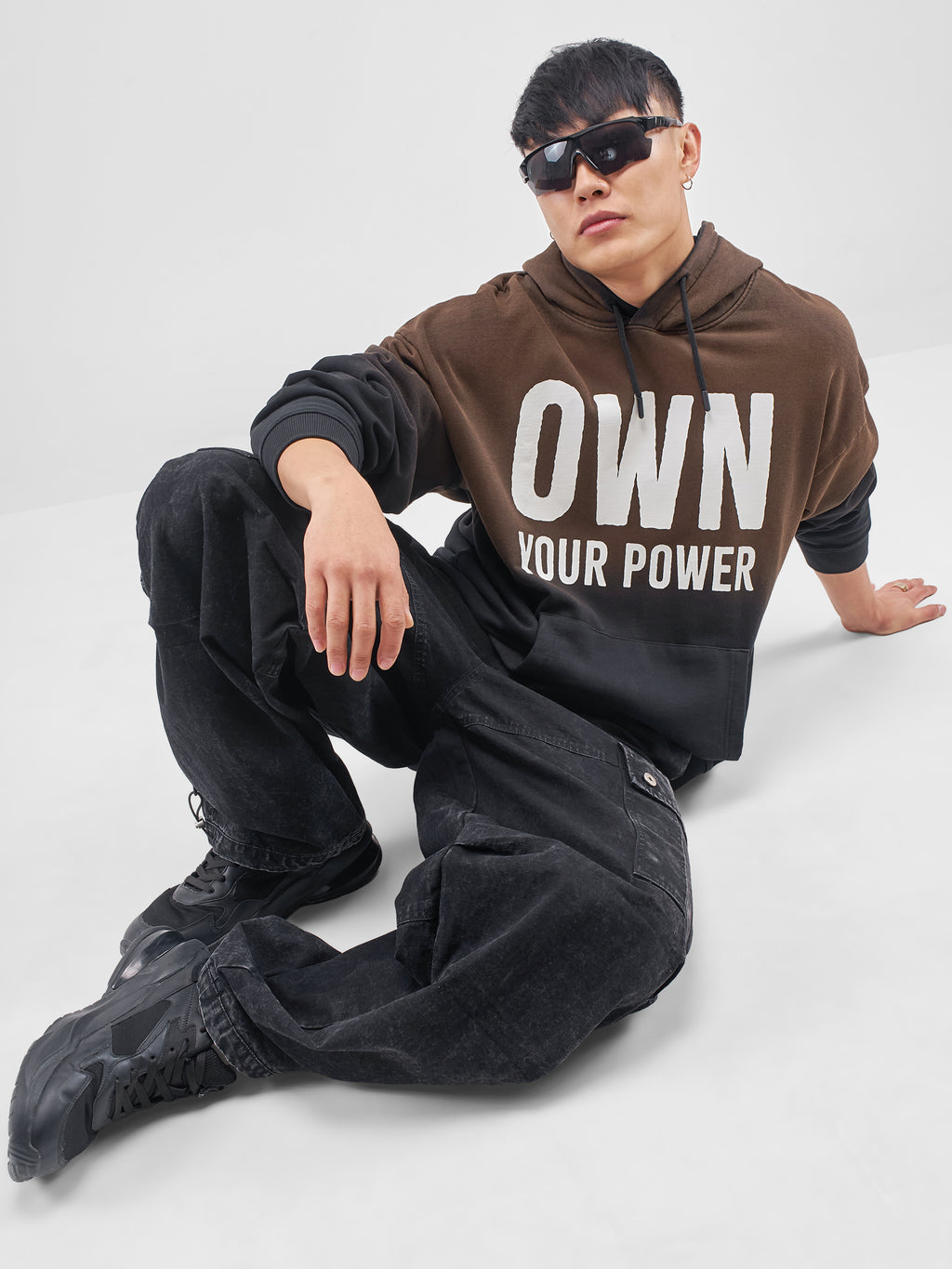 DC By Highlander Men Black Batman Hooded Pullover Sweatshirt - Black - Image 3