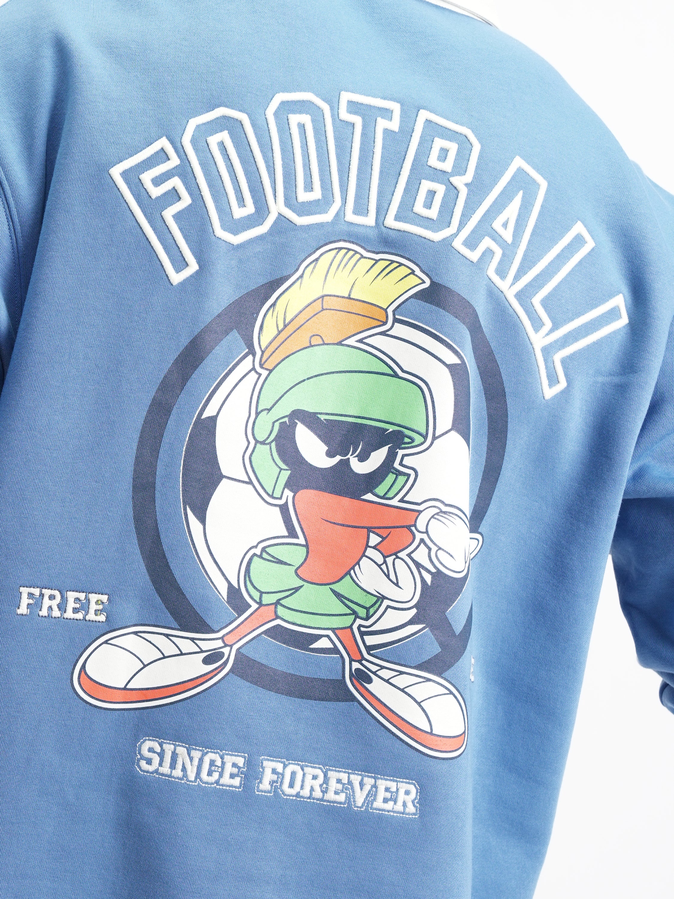 WB By Highlander Men Blue Looney Tunes Shirt Collar Pullover Sweatshirt - Blue - Image 7