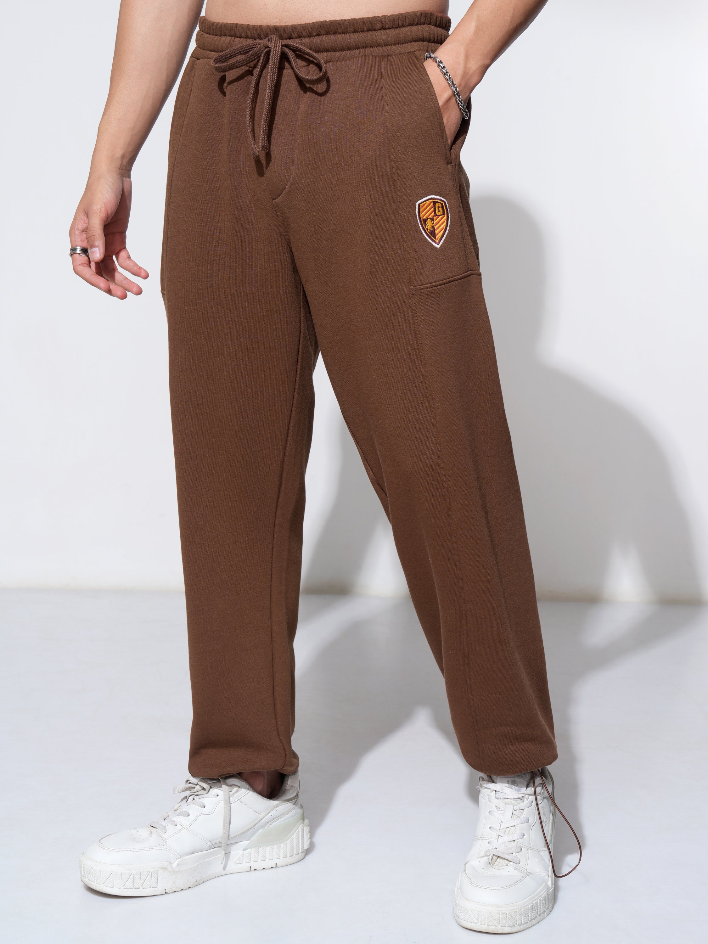 WB By Highlander Men Brown Harry Potter Straight Fit Printed Track Pants - Brown - Image 4