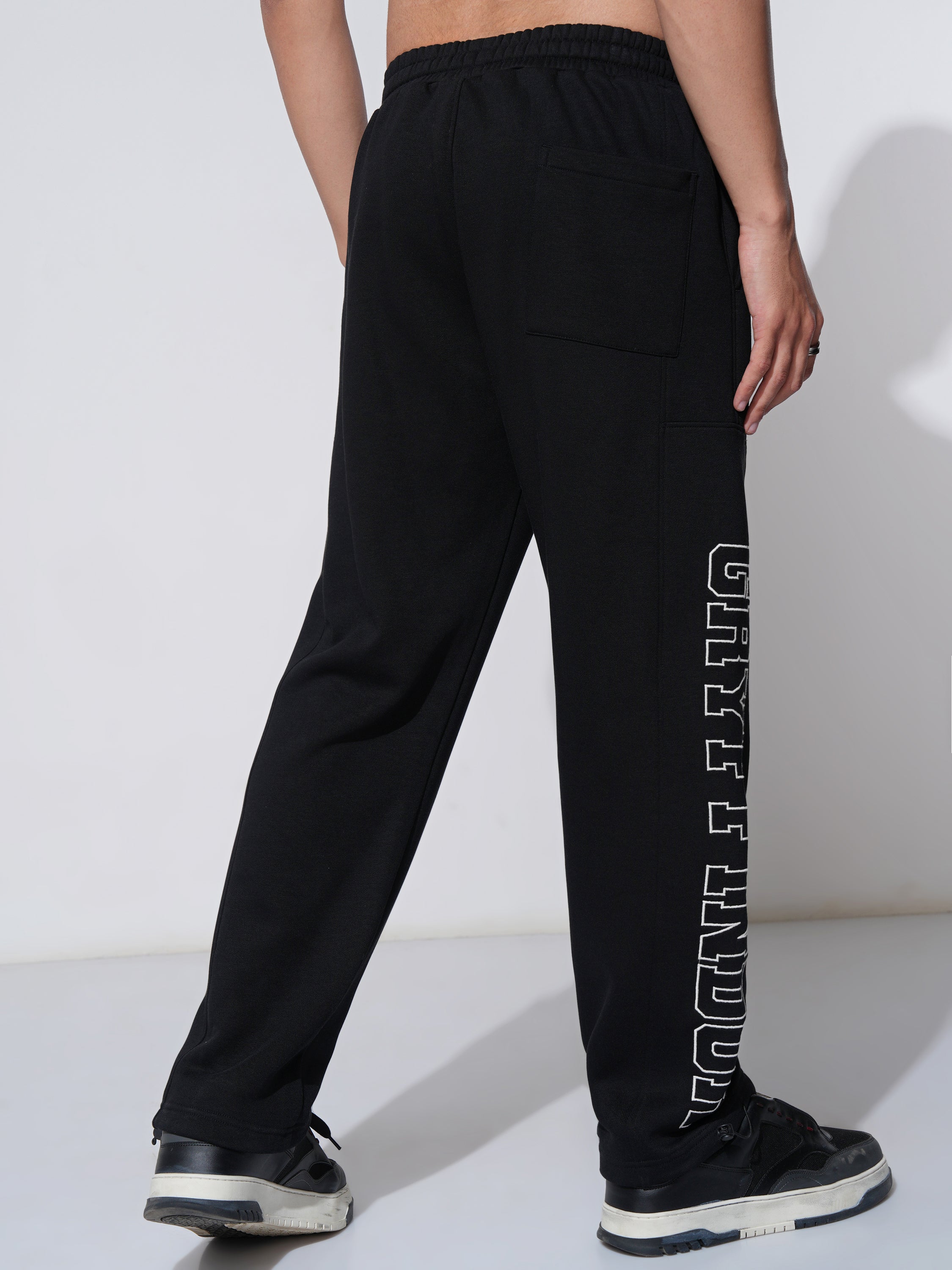 WB By Highlander Men Black Harry Potter Straight Fit Printed Track Pants - Black - Image 3