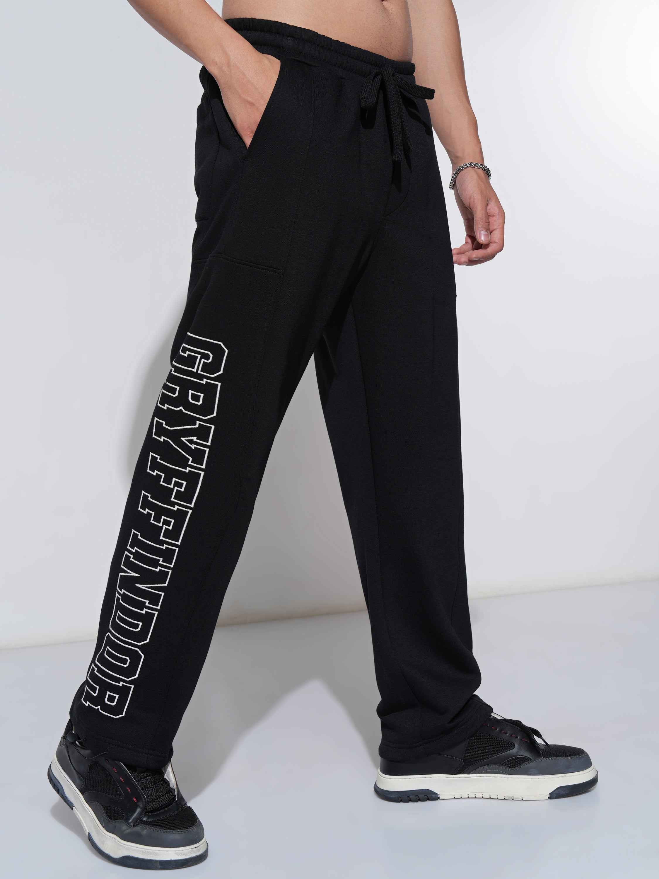 WB By Highlander Men Black Harry Potter Straight Fit Printed Track Pants - Black - Image 6