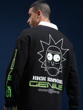 WB By Highlander Men Black Rick Sanchez Printed Polo Collar T-Shirt - Black - Image 1