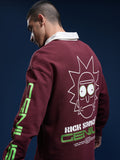 WB By Highlander Men Maroon Rick Sanchez Printed Polo Collar T-Shirt - Maroon - Image 1
