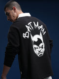 DC By Highlander Men Black Batman Printed Polo Collar T-Shirt - Black - Image 1