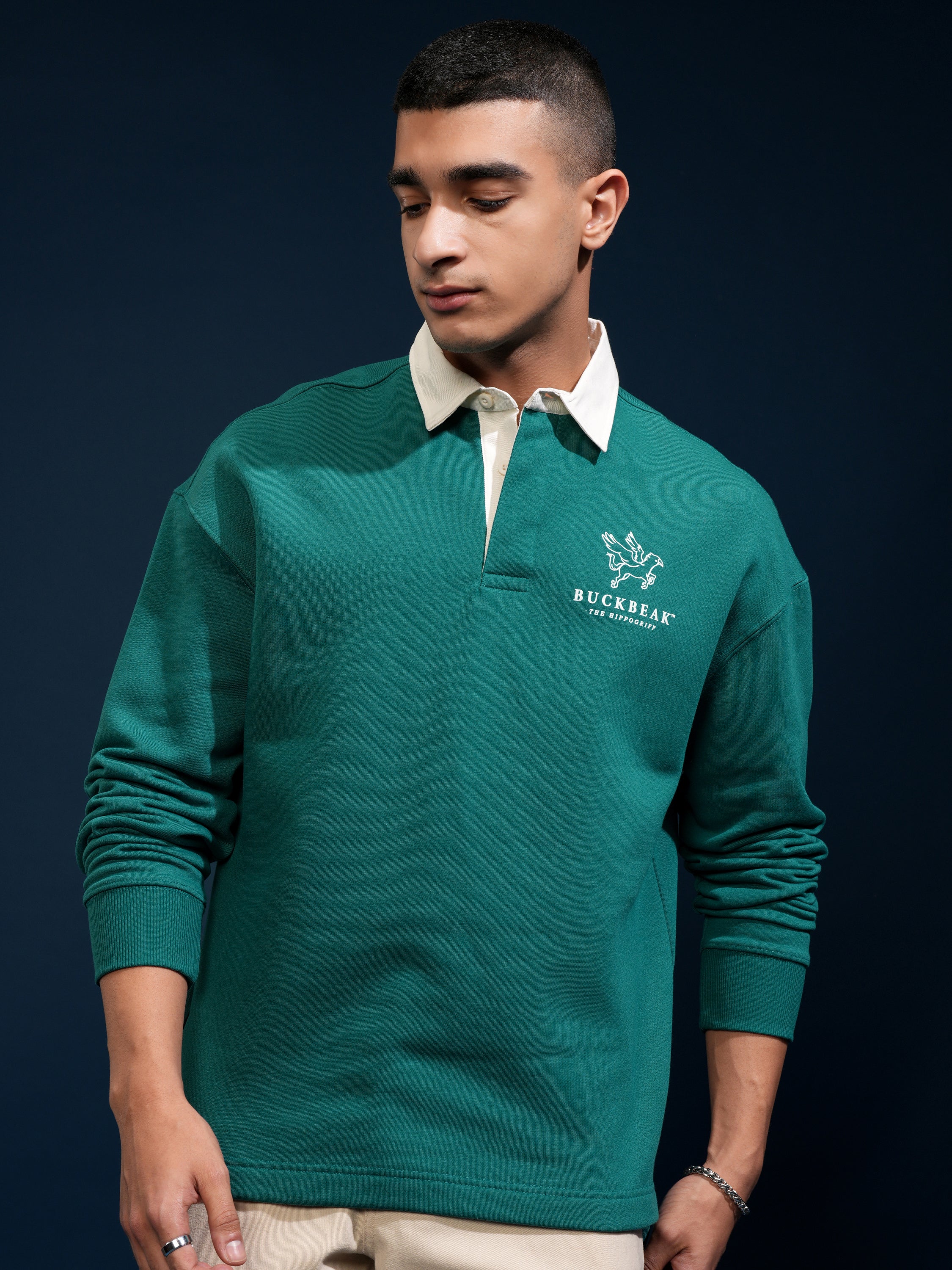 WB By Highlander Men Green Harry Potter Printed Polo Collar T-Shirt - Green - Image 3