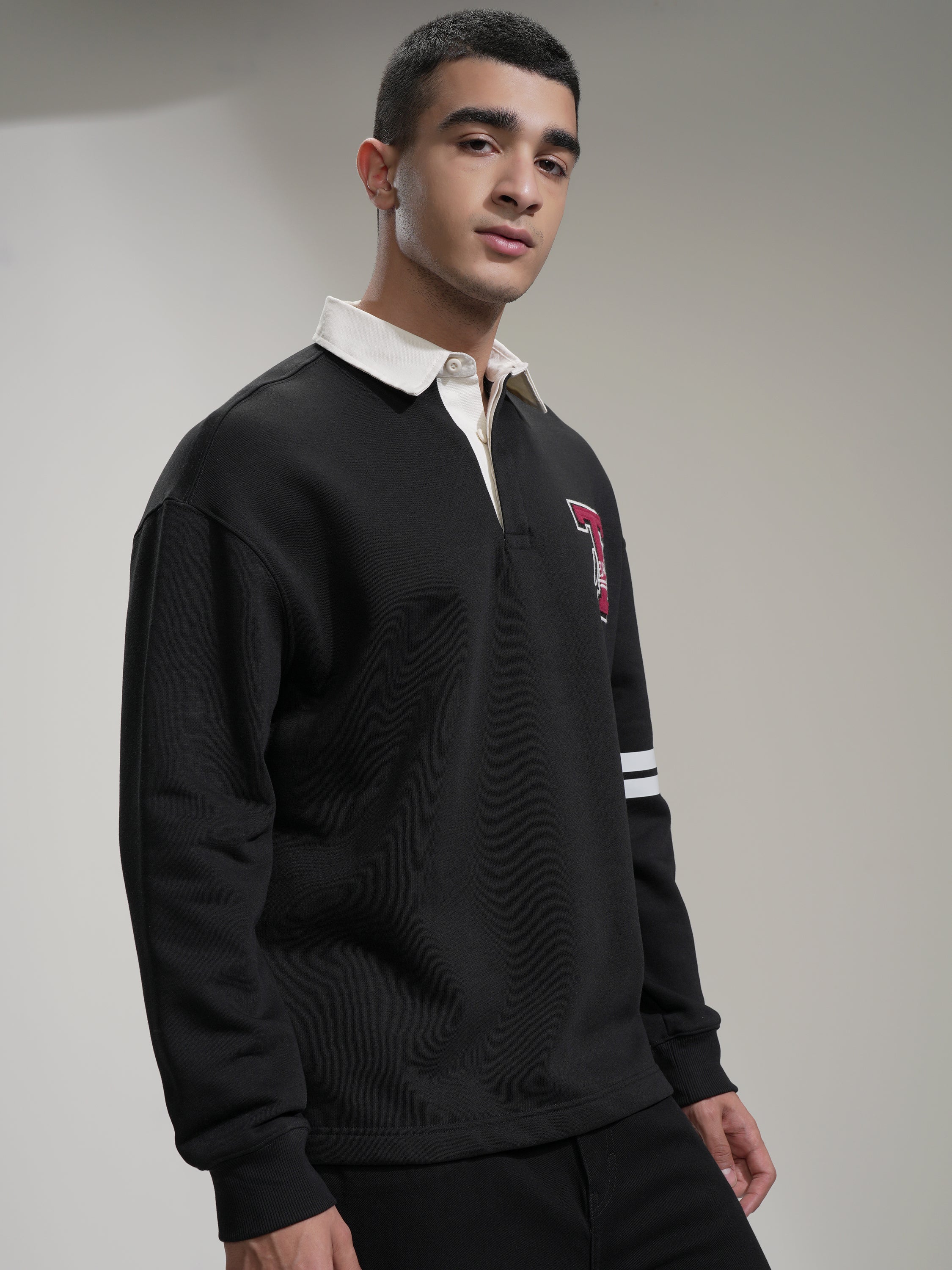 WB By Highlander Men Black Looney Tunes Printed Polo Collar T-Shirt - Black - Image 6